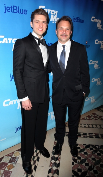 Aaron Tveit & Norbert Leo Butz attending the Broadway Opening Night After Party for ' Photo