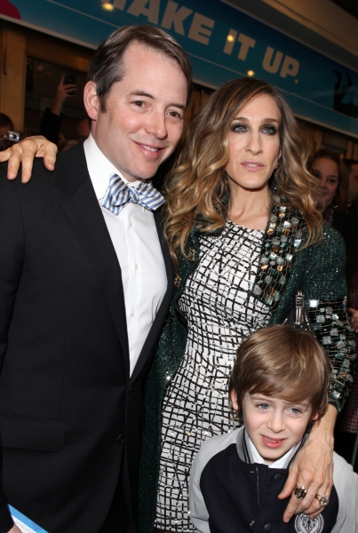 Matthew Broderick & Sarah Jessica Parker with son James Wilke Broderick attending the Photo