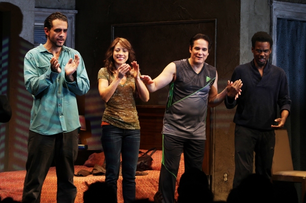  Bobby Cannavale, Elizabeth Rodriguez, Yul Vazquez & Chris Rock during The Broadway O Photo