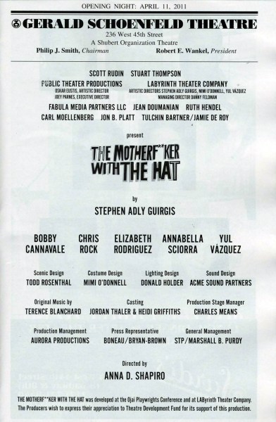Photo Coverage: THE MOTHERF**KER WITH THE HAT Opening Night Curtain Call Image