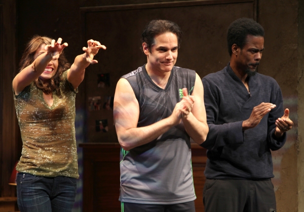 Elizabeth Rodriguez, Yul Vazquez & Chris Rock during The Broadway Opening Night Perfo Photo