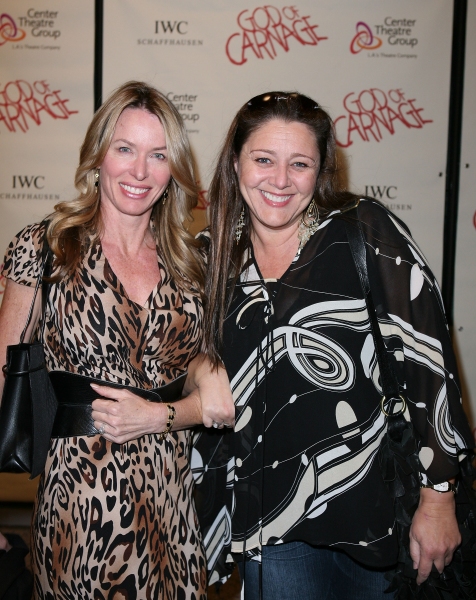 LOS ANGELES, CA - APRIL 13: Janet Shaw (L) and actress Camryn Manheim (R) pose during Photo