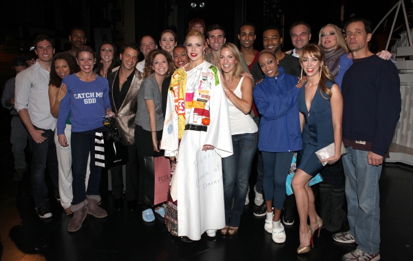 Jennifer Frankel with thje ensemble cast celebrating the Broadway Opening Night Gypsy Photo