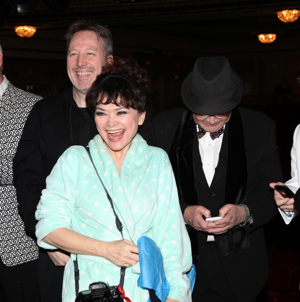 John McDaniel & Linda Hart & Jack O'Brien celebrating the Broadway Opening Night Gyps Photo