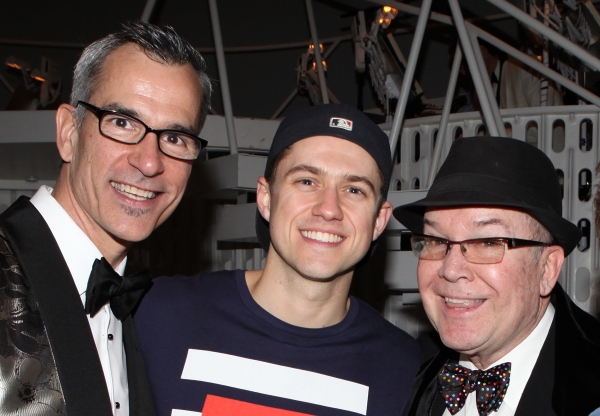 Jerry Mitchell & Aaron Tveit & Jack O'Brien celebrating the Broadway Opening Night Gy Photo