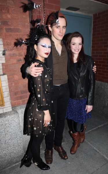 T.V. Carpio, Reeve Carney & Jennifer Damiano meeting the Press after the Final Curtai Photo