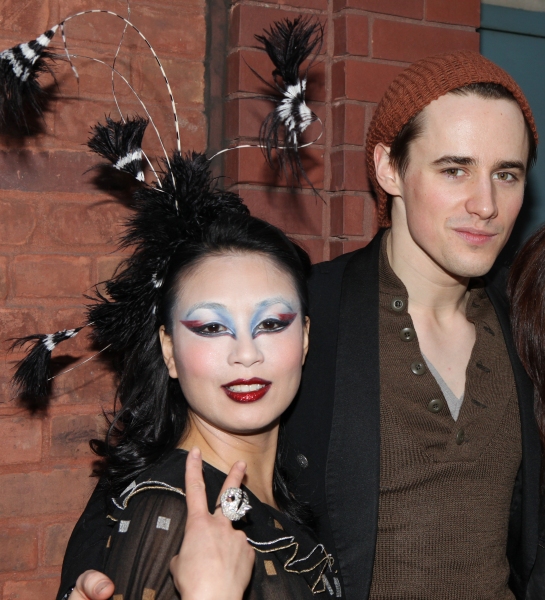  T.V. Carpio & Reeve Carney meeting the Press after the Final Curtain Call Bow for th Photo