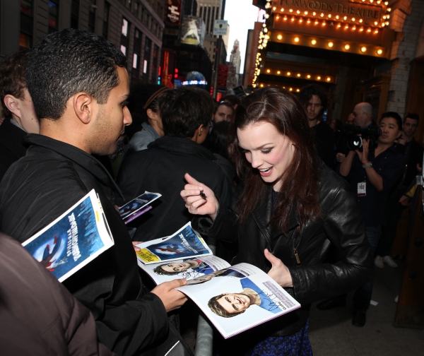 Jennifer Damiano meeting the Press after the Final Curtain Call Bow for the Original  Photo
