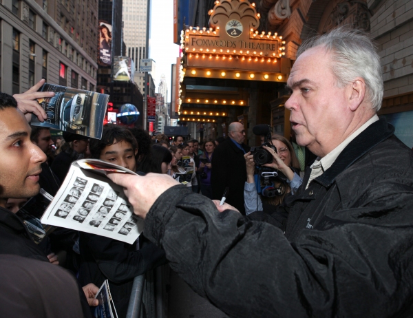 Michael Mulheren meeting the Press after the Final Curtain Call Bow for the Original  Photo