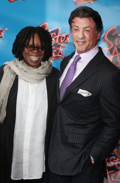 Whoopi Goldberg & Sly Stallone attending the Broadway Opening Night Performance of 'S Photo