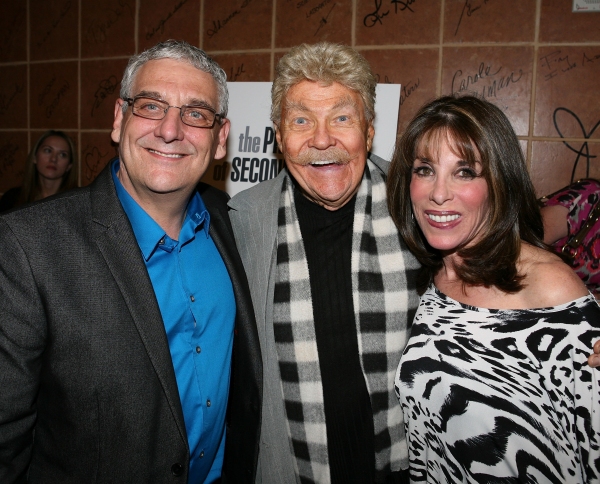  NORTH HOLLYWOOD, CA - APRIL 23: (L-R) Director Glenn Casale, actor Rip Taylor and actress Kate Linder pose during the party for the opening night performance of 'The Prisoner of Second Avenue' at the El Portal Theatre on April 23, 2011 in North Hollywood at 