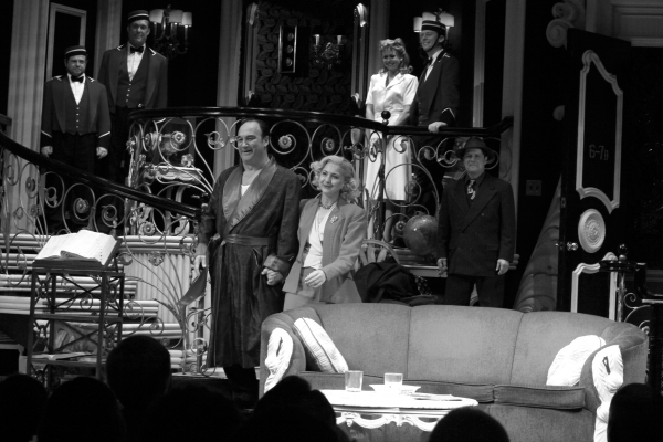 Jim Belushi & Nina Arianda during the Broadway Opening Night Performance Curtain Call Photo