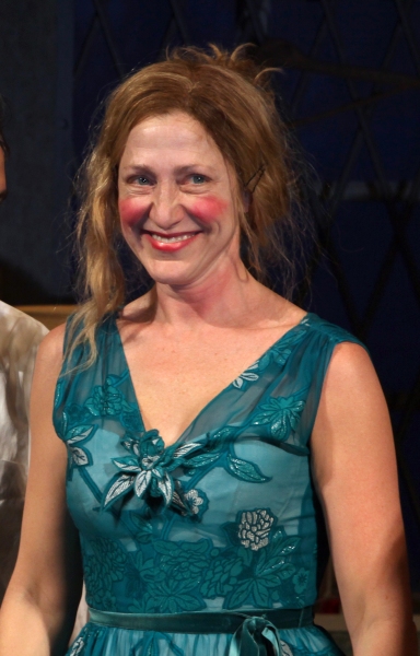 Edie Falco during the Broadway Opening Night Curtain Call for The House Of Blue Leave Photo