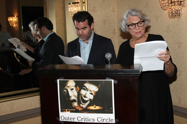 Brian d'Arcy James & Tyne Daly attending the Outer Critics Circle announcement for th Photo