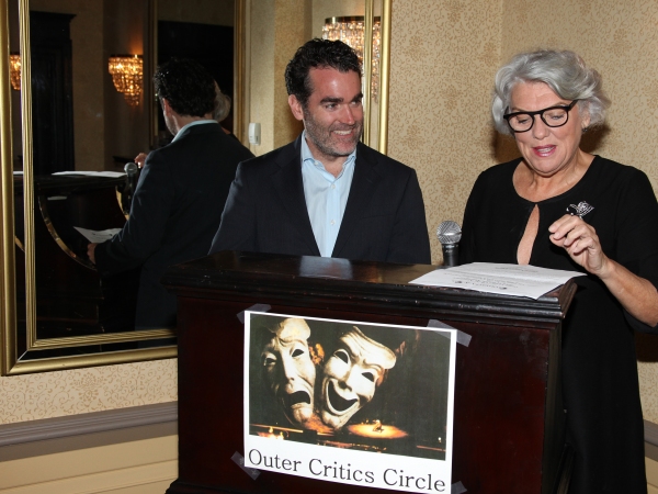 Brian d'Arcy James & Tyne Daly attending the Outer Critics Circle announcement for th Photo
