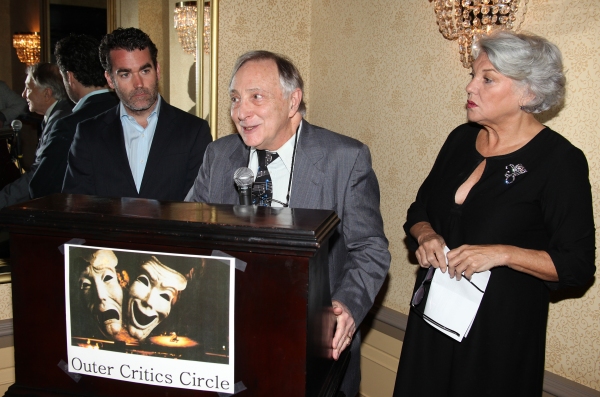 Brian d'Arcy James & Simon Saltzman & Tyne Daly  attending the Outer Critics Circle a Photo