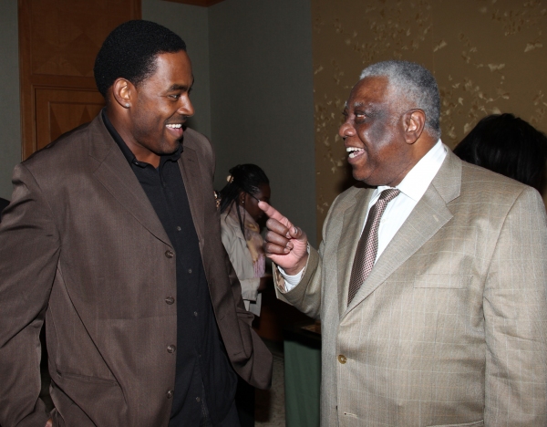 Lamman Rucker & Woodie King Jr. attending the New Federal Theatre Press Conference at Photo