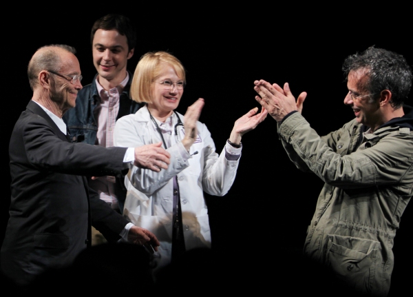 Joel Grey, Jim Parsons, Ellen Barkin & Joe Mantello attending the Broadway Opening Ni Photo