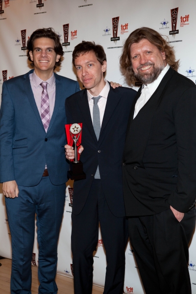 Alex Timbers, Michael Friedman and Oskar Eustis Photo