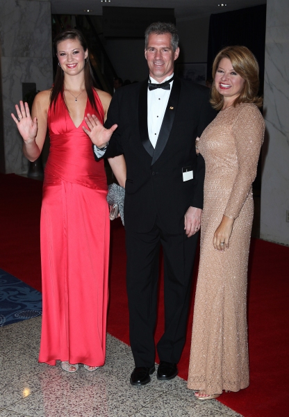 Ayla Brown, Scott Brown, and Gail Huff  attending the White House Correspondents' Ass Photo