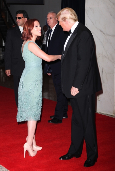 Scarlett Johansson & Donald Trump attending the White House Correspondents' Associati Photo