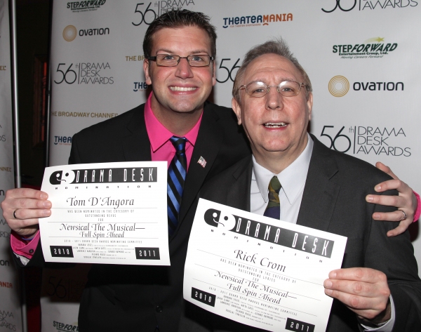 Tom D'Angora & Rick Crom attending the 56th Annual Drama Desk Award Nominees Receptio Photo