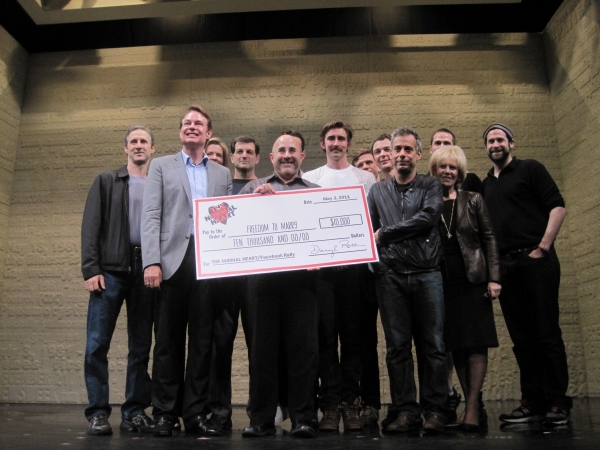 Paul Boskind, Evan Wolfson, Daryl Roth, and the cast of THE NORMAL HEART Photo