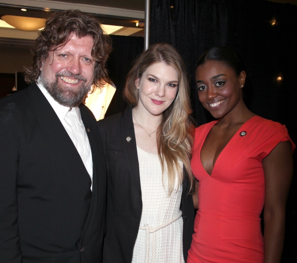 Oskar Eustis & Lily Rabe & Patina Miller attending the 65th Annual Tony Awards Meet T Photo
