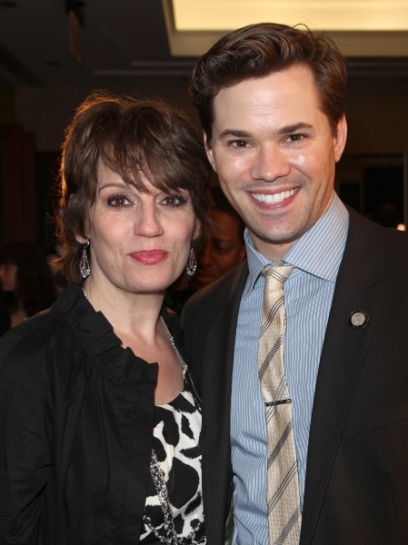 Beth Leavel & Andrew Rannells attending the 65th Annual Tony Awards Meet The Nominees Photo