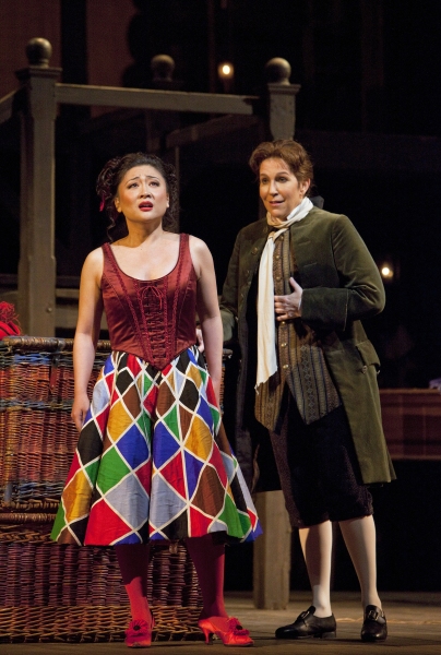 Kathleen Kim as Zerbinetta and Joyce DiDonato as the Composer Photo