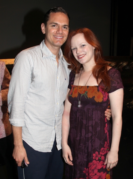 Paul Anthony Stewart & Megan Reinking attending the Broadway Opening Night Gypsy Robe Photo