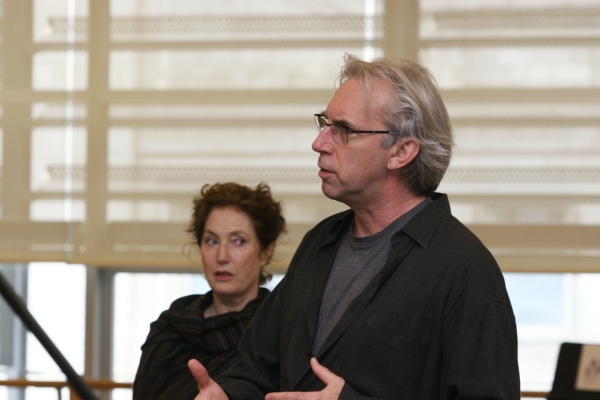 Caitlin O'Connell and director David Esbjornson in rehearsal for the Shakespeare in t Photo