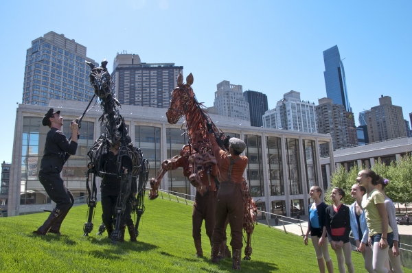 Photo Flash: WAR HORSE Puppets Visit Illumination Lawn Image