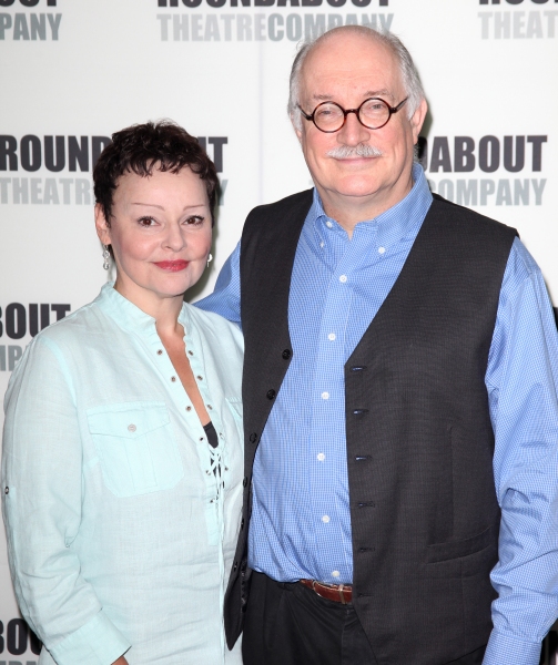 Linda Balgord & Simon Jones attending the Meet & Greet for The Roundabout Theatre Com Photo