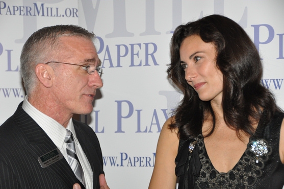 Mark S. Hoebee (Producing Artistic Director of Paper Mill) and Laura Benanti Photo