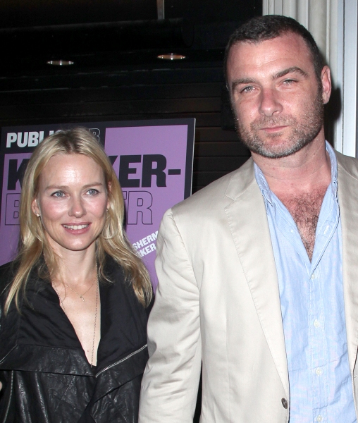 Naomi Watts & Liev Schreiber attending the Opening Night Public LAB Production of 'Kn Photo