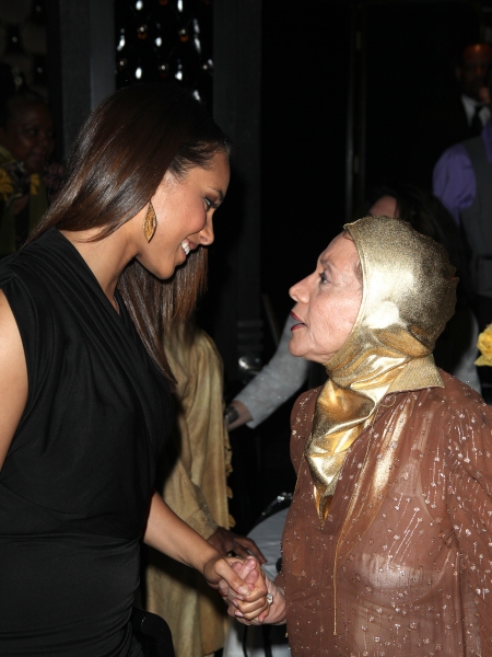 Alicia Keys & Carla Pinza attending the Woodie King Jr's NFT New Federal Theatre 40th Photo