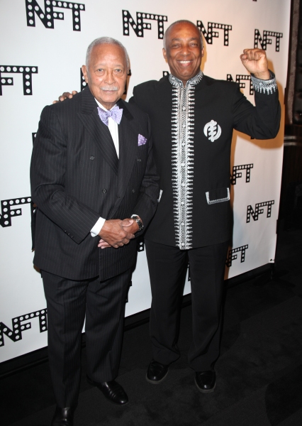 David Dinkins & Charles Barron attending the Woodie King Jr's NFT New Federal Theatre Photo