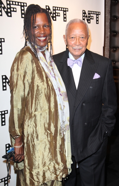 Pamela Poitier & David Dinkins attending the Woodie King Jr's NFT New Federal Theatre Photo