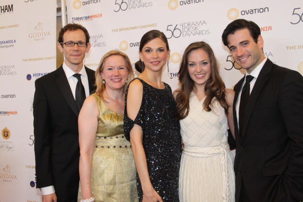 Adam Godley, Kathleen Marshall, Sutton Foster, Laura Osnes and Colin Donnell
 Photo