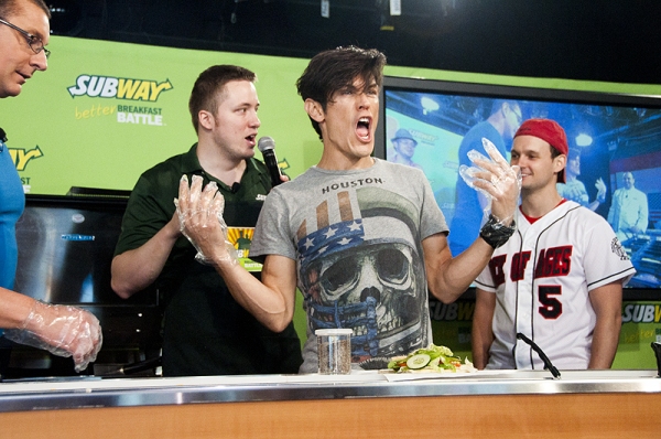 Photo Coverage: Celebrity Chef Robert Irvine Challenges ROCK OF AGES in Subway's Contest Image