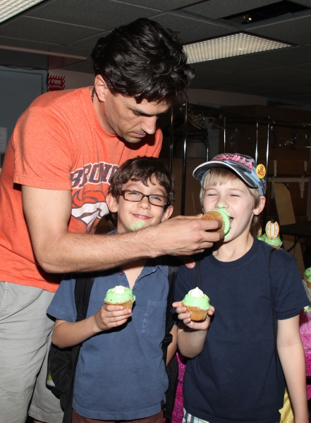 Will Swenson with Ashton Woerz & Luke Mannikus attending the Cupcake Toast celebratin Photo