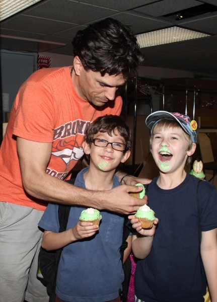 Will Swenson with Ashton Woerz & Luke Mannikus attending the Cupcake Toast celebratin Photo