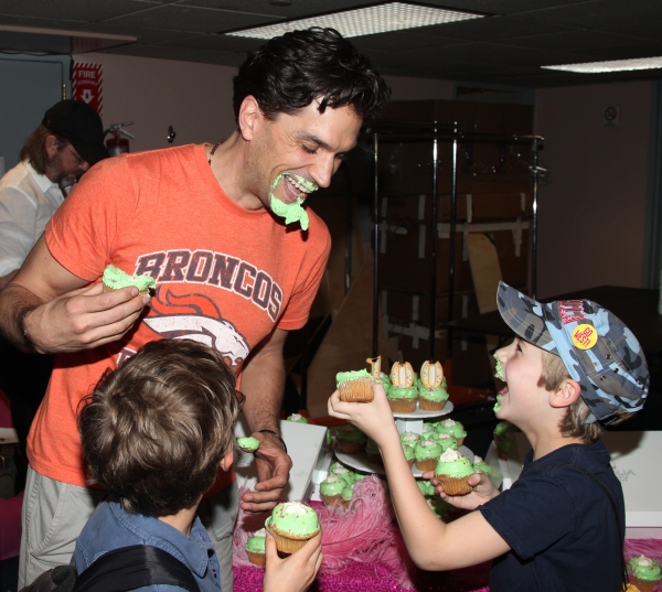 Will Swenson with Ashton Woerz & Luke Mannikus attending the Cupcake Toast celebratin Photo