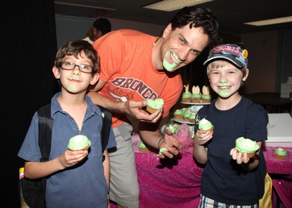 Will Swenson with Ashton Woerz & Luke Mannikus attending the Cupcake Toast celebratin Photo