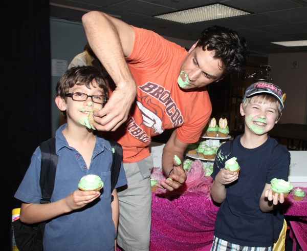 Will Swenson with Ashton Woerz & Luke Mannikus attending the Cupcake Toast celebratin Photo