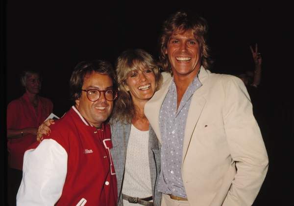 Alan Carr, Jeff Conaway & Rona Newton John in Los Angeles. 1982 Photo