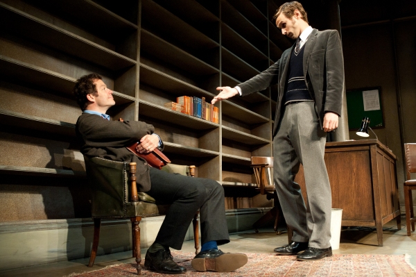 Dominic West (l) as Butley and Martin Hutson (r) as Joseph Keyston.  Photo