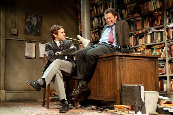 Dominic West (l) as Butley and Martin Hutson (r) as Joseph Keyston. 
 Photo