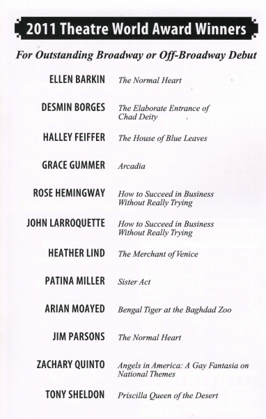 Photo Coverage: 2011 Theatre World Awards Presentation - Part One Image